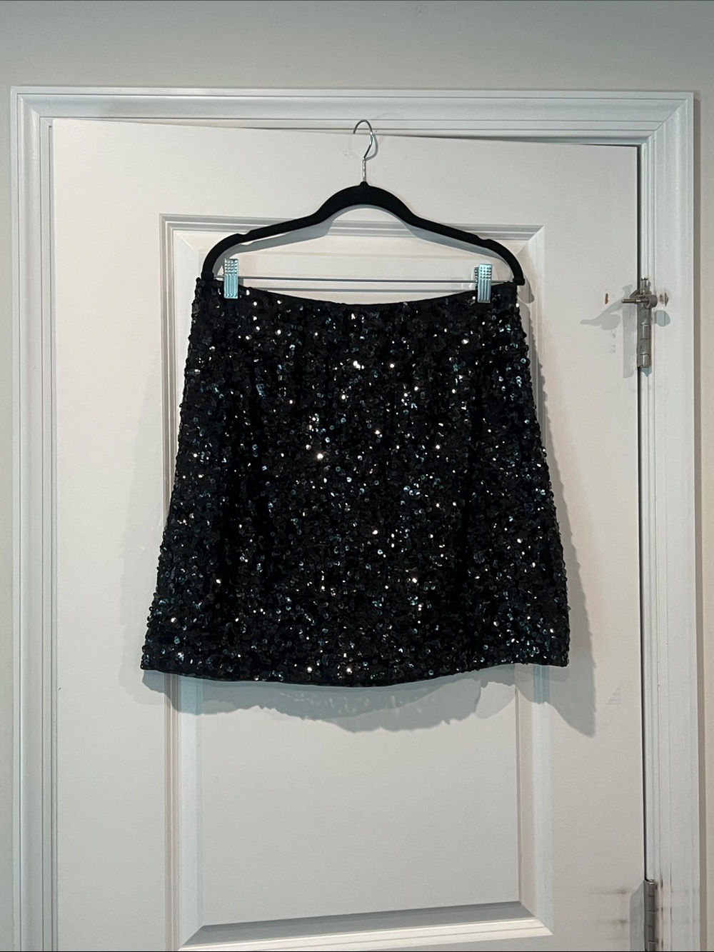 Xscape Black Sequin Mini Skirt
